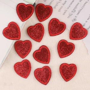 5PCS Glitter Patch Heart Patch