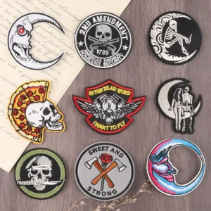 Punk Moon Skull Embroidered Patch