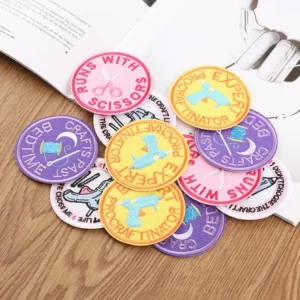 Round Handmade Sewing Scissors Making Patch