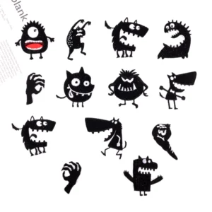 Cartoon Fun Halloween Monster Iron on Patches