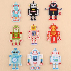 Cute robot Embroidered patch
