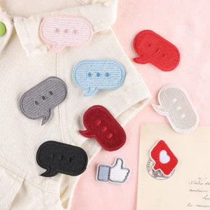 5PCS Cartoon Dialog Embroidery Patches