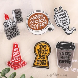 Creative Lighter Coffeebadge Clothing Ironing Patch