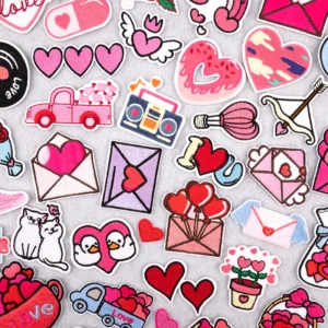 Pink Valentine Emblem Iron On Patch
