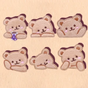 Plush Cute Teddy bear Self Adhesive Badge