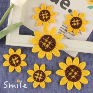 5PCS Sunflower Flower Badge Patches