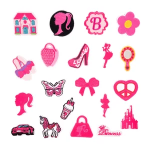 Cartoon Barbie Pink Girl Iron On Patches