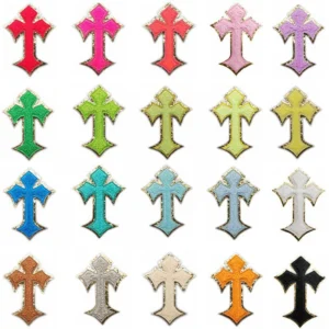 Chenille Cross Embroidery Patches